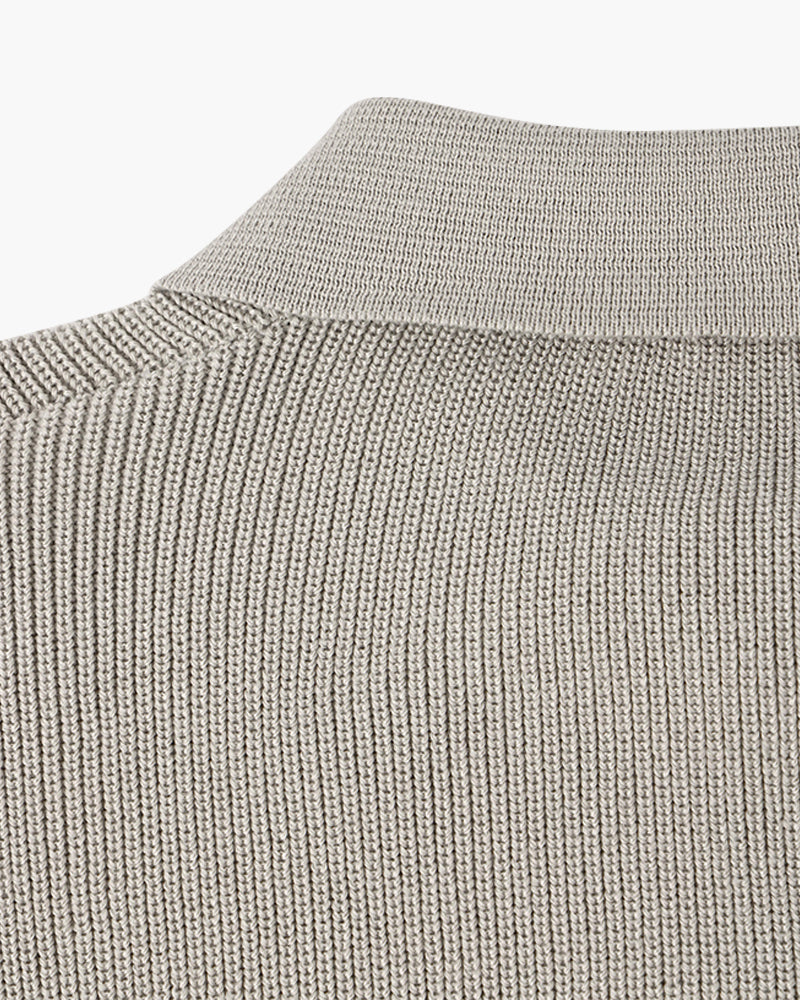 Men’s Longsleeve Polo | Cotton Knit | Half Zip Collar | Casual & Refined Style
