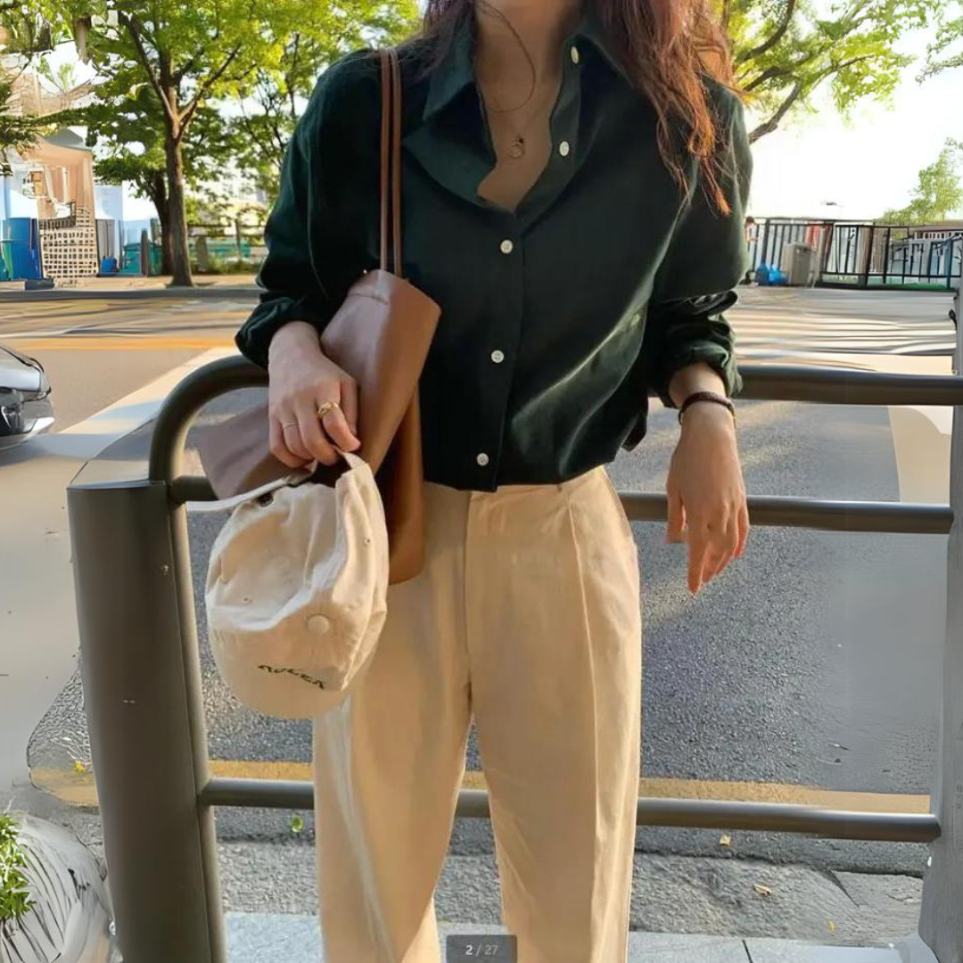 Women’s Shirt | Classic Chic | Relaxed Oversized Fit | Versatile Everyday Style