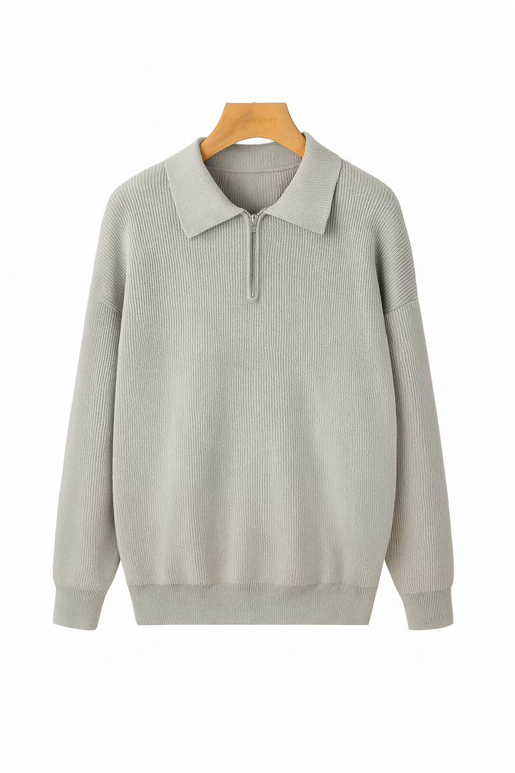 Men's Longsleeve Polo | Cotton Knit | Half Zip Collar | Casual