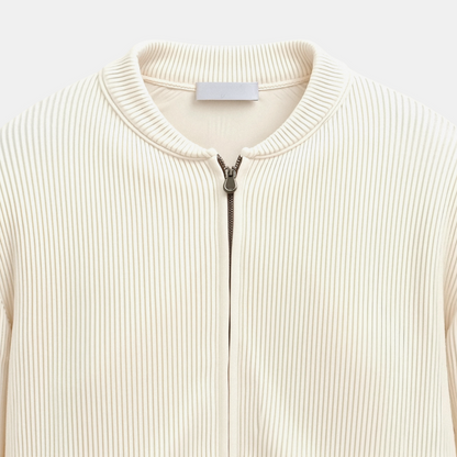 Men’s Cardigan | Rib-Knit Texture | Crew Neck | Timeless Comfort & Style