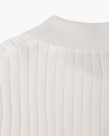 Men’s Longsleeve Polo | Cotton Ribbed Knit | Tailored Collar | Timeless Everyday Style